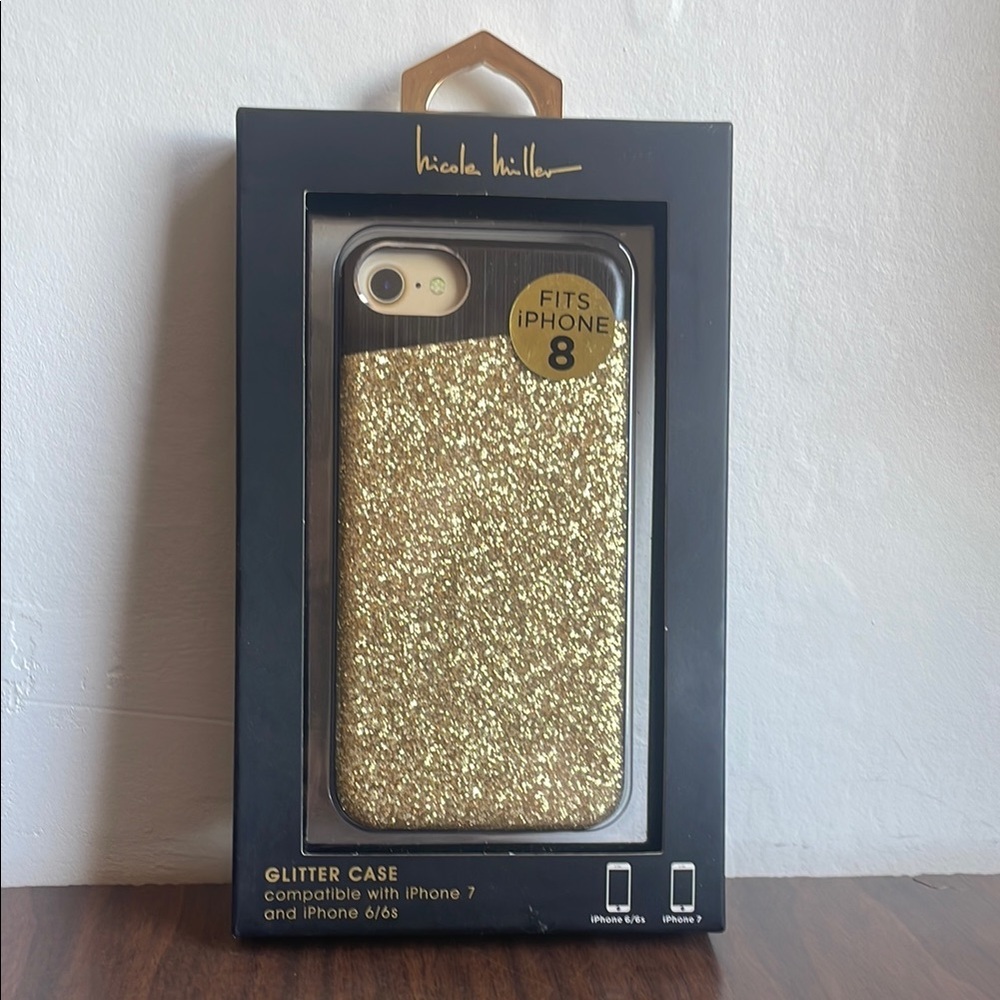 Nicole Miller Gold Glitter iPhone Case Slim Design